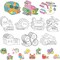 30 Set Kids DIY Coloring Fridge Magnets Craft Kit – Make Your Own Beach Summer Magnet Art Activity Set, Classroom Creative Art Supplies, Birthday Party Favors, School & Camp Craft Project